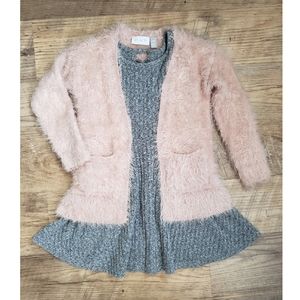 The Children's Place Gray Latice Back Dress